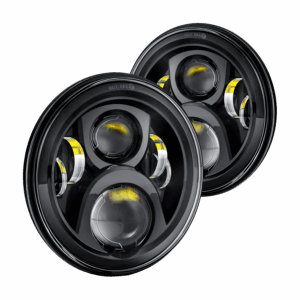 Lumen® - 7" Round Black Projector LED Headlights (H6024)