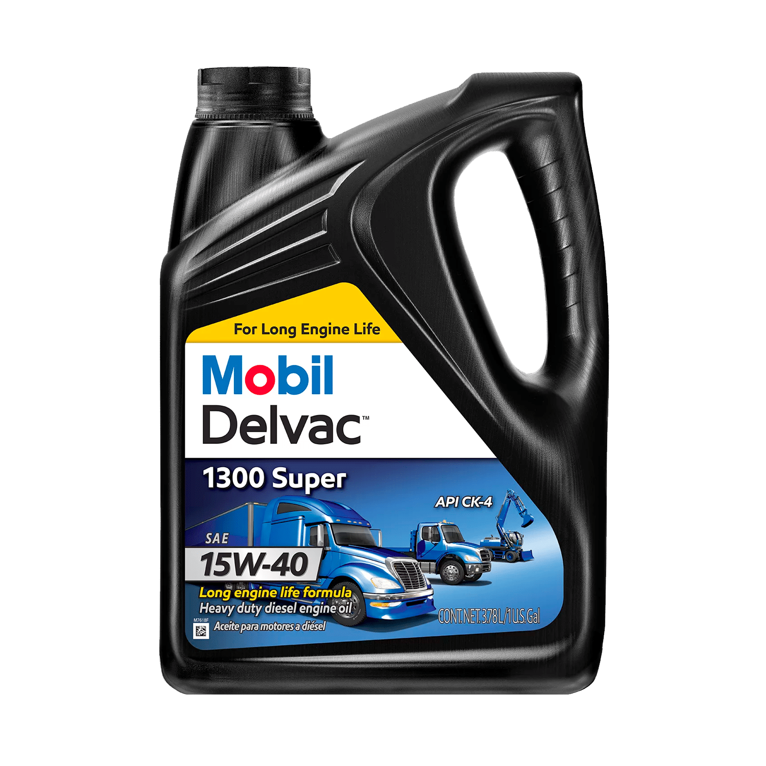 Mobil Delvac 1300 Super Heavy Duty Synthetic Blend Diesel Engine Oil 15W-40, 1 gal