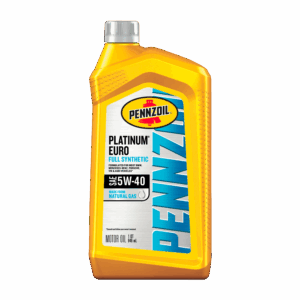 Pennzoil Platinum Euro Full Synthetic 5W-40 Motor Oil, 1 Quart